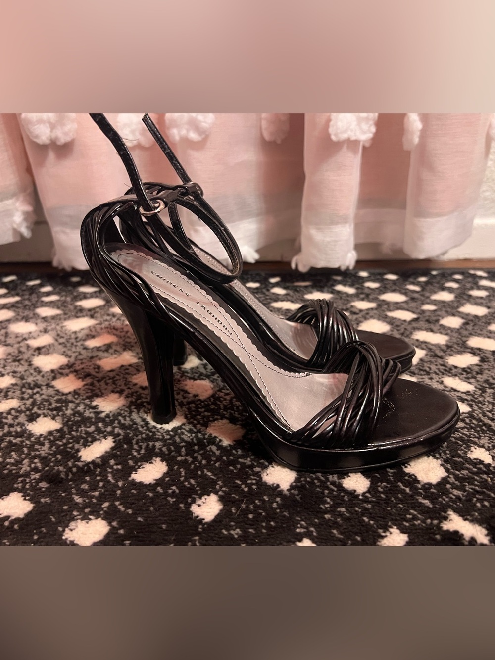 Chinese Laundry Black Strappy Heels